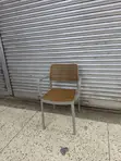 Brand New Gray Plastic Dining Chairs (Set of 4) - 1