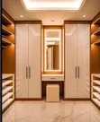 Modern Built-in Wardrobes with Dressing Table & LED Lights - 1