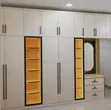 Modern Built-in Wardrobes with Dressing Table & LED Lights - 3