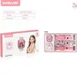 WISME X68 Mini Pink Smart Watch with Earbuds & 3 Straps - 1
