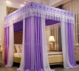 Lace Curtain Mosquito Net - Purple