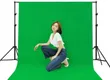 Thick Non-Woven Fabric Green Screen with Stand - 1