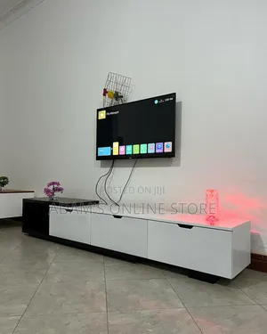 Wood-Mode White TV Stand Unit - 2 Meter Length
