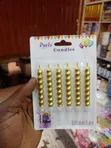 6 Jumbo Gold Spiral Birthday Candles - 2
