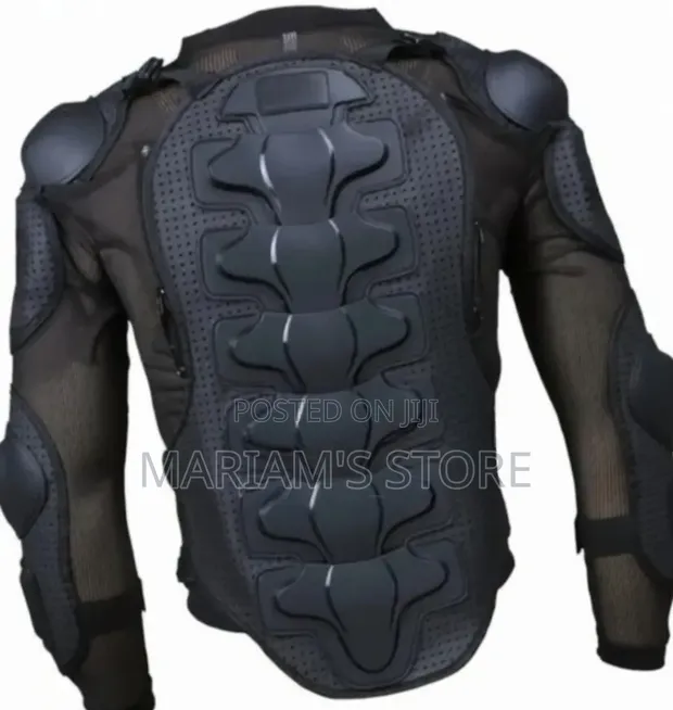 Black Pro-Biker Full-Body Motorcycle Armor Jacket - 1