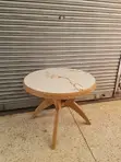 Plastic Dining Table with X-Shaped Legs - 2