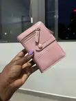 Pink Faux Leather Wallet for Ladies - 1
