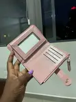 Pink Faux Leather Wallet for Ladies - 3
