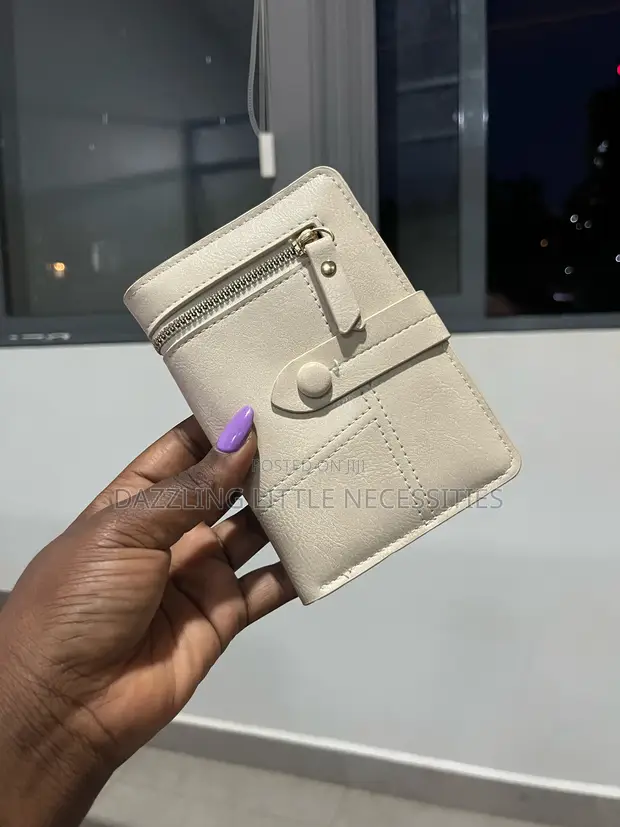Light Beige Faux Leather Wallet for Ladies - 1