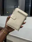 Light Beige Faux Leather Wallet for Ladies - 2