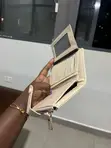 Light Beige Faux Leather Wallet for Ladies - 5