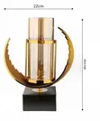 Art Deco Style Golden Glass and Metal Vase - 1