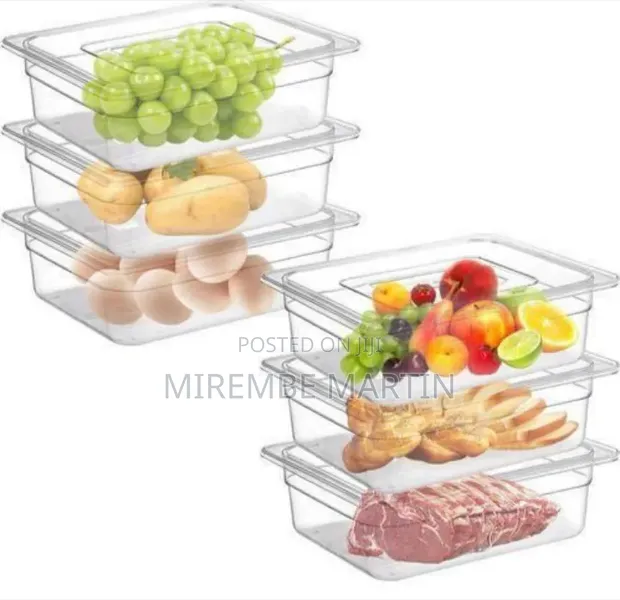 Durable Clear Food Storage Container with Lid - 1