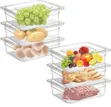 Durable Clear Food Storage Container with Lid - 1