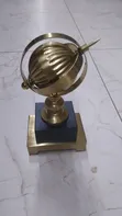 Decorative Gold Metal Globe Sculpture - 2
