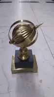 Decorative Gold Metal Globe Sculpture - 3
