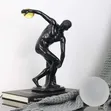 Black Resin Discobolus Figurine - Home Decor - 2