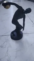 Black Resin Discobolus Figurine - Home Decor - 3