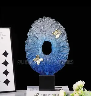 Ocean Breeze Decor Sculpture with Gold Butterfly Accents