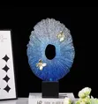 Ocean Breeze Decor Sculpture with Gold Butterfly Accents - 1