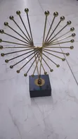 Modern Abstract Gold Metal Art Tabletop Sculpture - 3