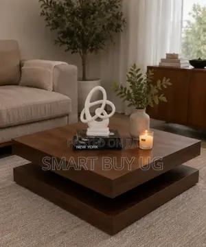 Wooden Center Table - Square, Brown