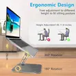 Adjustable Aluminum Laptop Stand - Ergonomic Foldable Desk Riser - 3