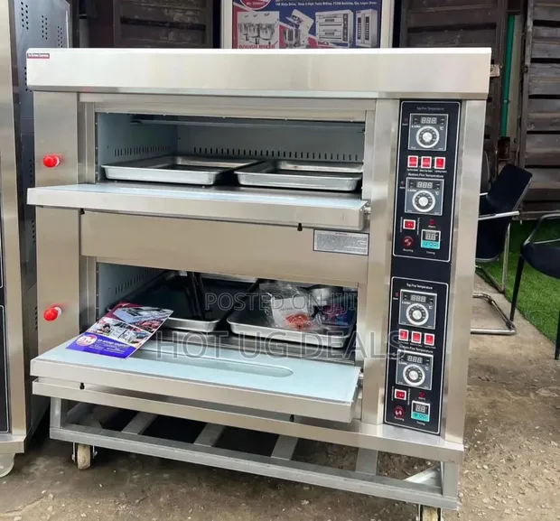 2 Deck 4-Tray Electric Commercial Bakery Deck Oven - 1