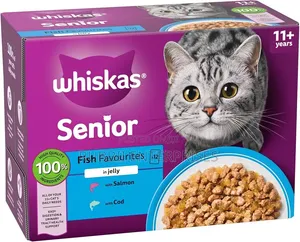Whiskas Senior Fish Favourites in Jelly Cat Food 12x85g (11+ Years)