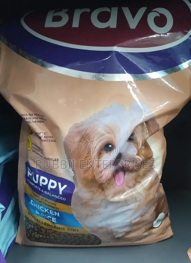 Bravo Puppy Complete Balanced Chicken & Rice Dog Food 8kg - 1