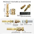 Solid Brass Water Spray Nozzle for Hose Pipe - 2