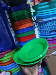 120pcs Plastic Dinner Plates - Green - 1