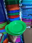 120pcs Plastic Dinner Plates - Green - 2