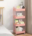 4-Layer Black Movable Utility Storage Cart - 2