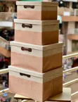 Set of 4 Collapsible Fabric Storage Boxes with Lids - 2