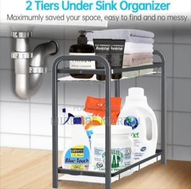 Two-Tier Countertop Kitchen and Spice Organizer - Multicolor - 1