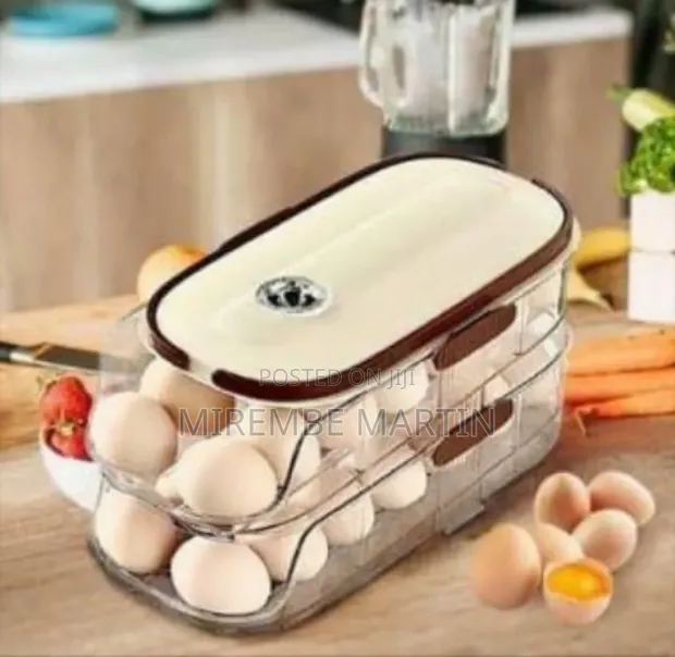 Stackable Refrigerator Egg Holder with Drawer - 1