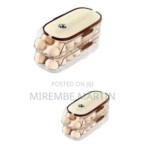 Stackable Refrigerator Egg Holder with Drawer