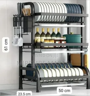 Multi-Tier Kitchen Storage and Dish Drying Rack - GE