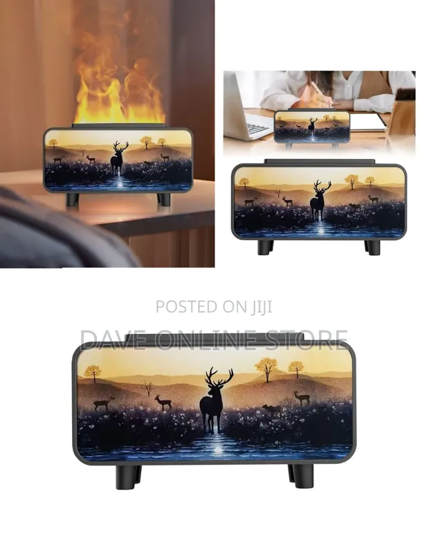 Fireplace Flame Humidifier with Atmosphere Light - 1