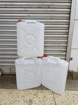 White Plastic Jerrycans - 20 Litres