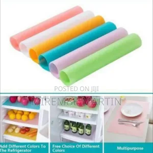 Set of 12 Non-Slip Refrigerator and Drawer Liners - Multicolor
