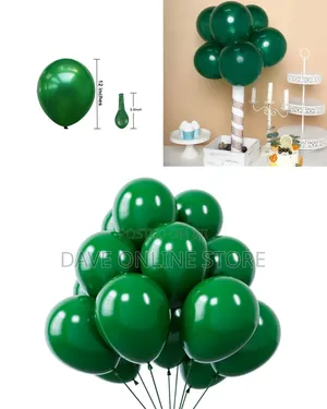12 Inch Green Balloons (100 Pieces)