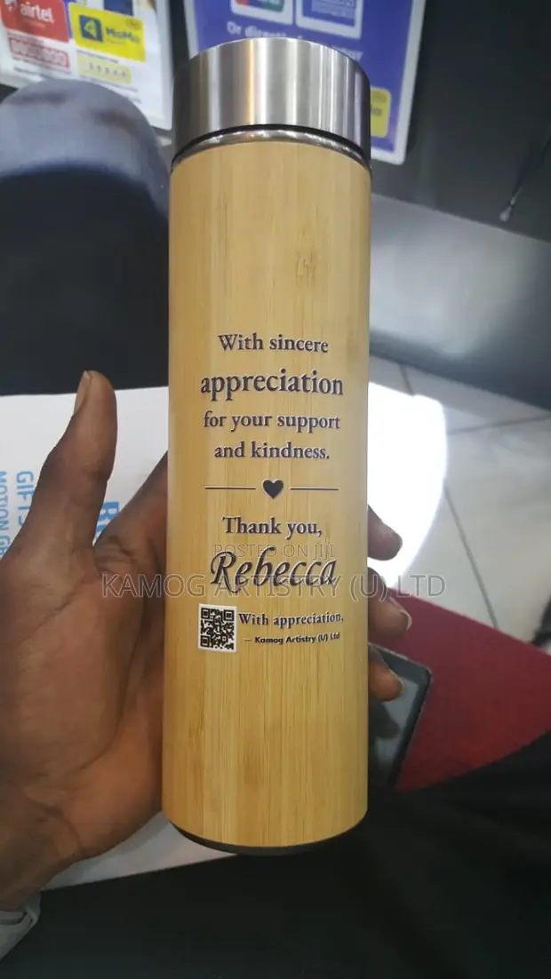 Personalised Bamboo Appreciation Flask - 1