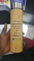 Personalised Bamboo Appreciation Flask - 1