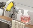 Multi-Functional Faucet Storage Rack - Silver - 2