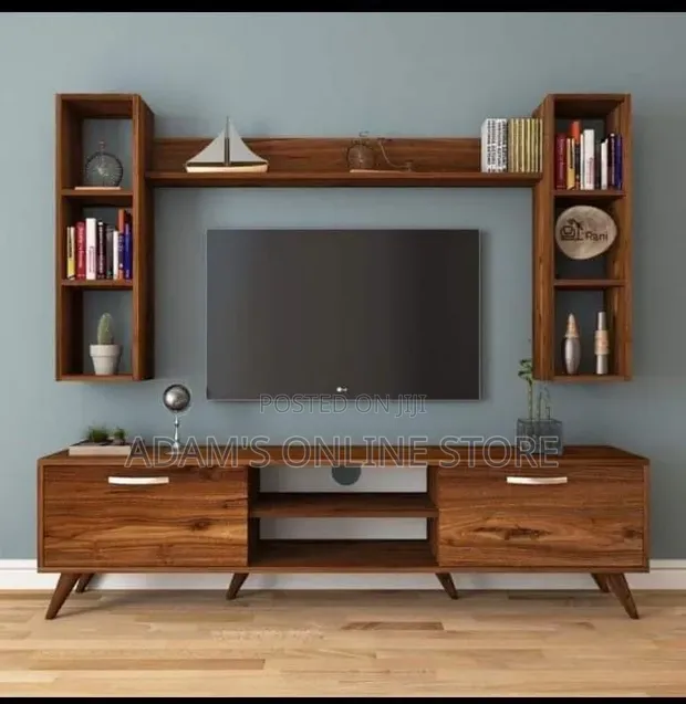 Brand New Mahogany TV Stand Unit - 1