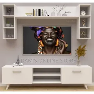 Wall Mount White TV Stand - 2.1m