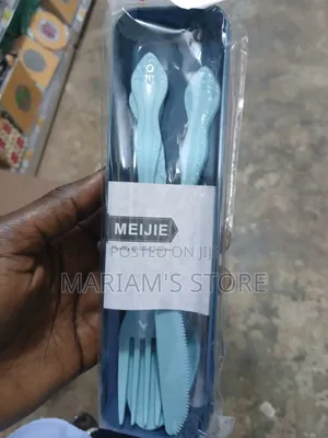 Plastic Travel Cutlery Set - Blue
