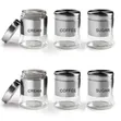 Set of 3 Glass and Stainless Steel Kitchen Canisters - 2
